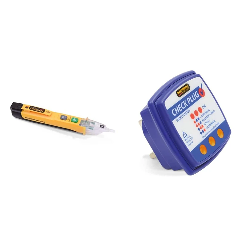 Martindale Electric NC2 Non-contact Voltage Tester & Martindale CP501 Classic Check Plug 240V Socket Tester