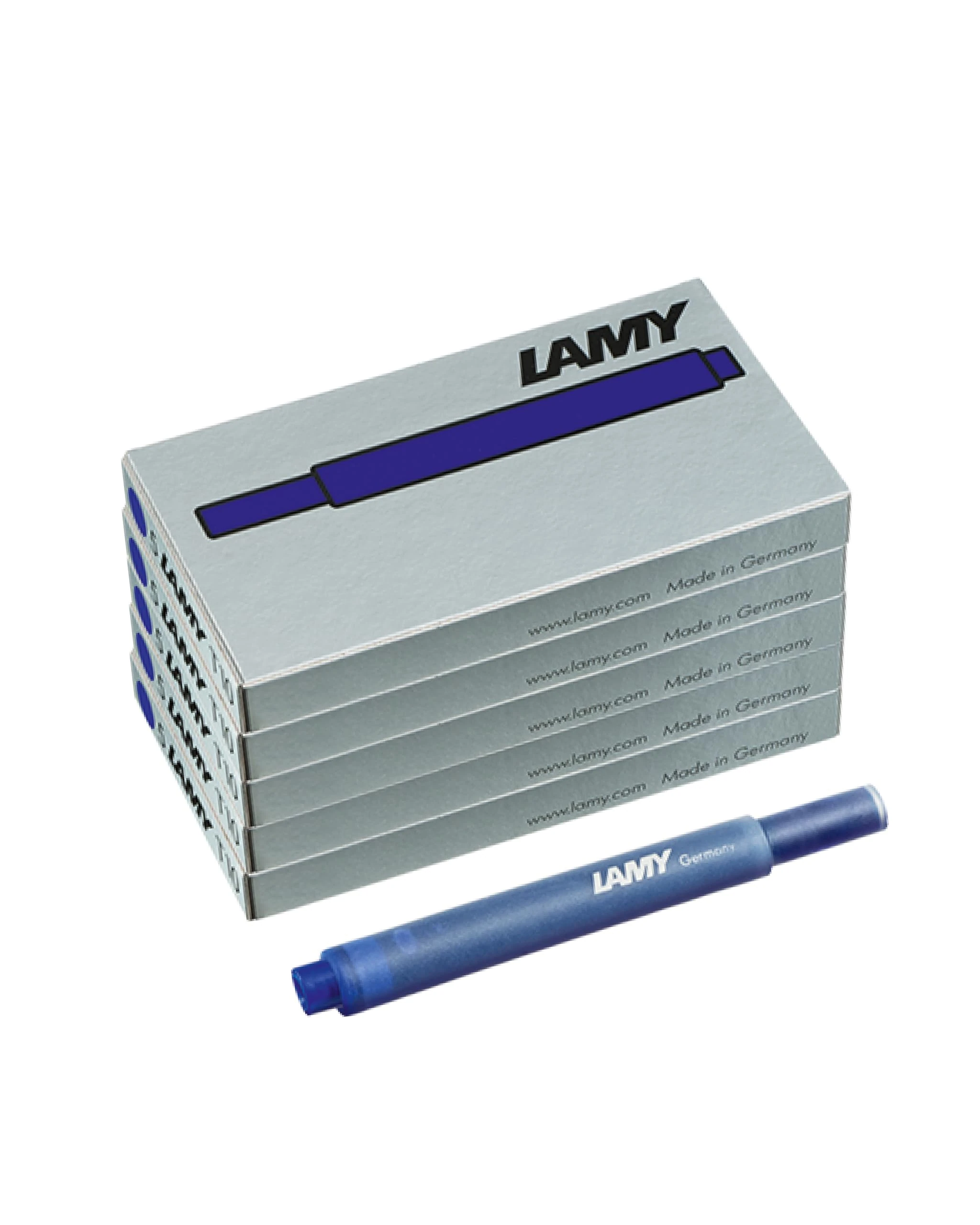 LAMY T10 Set of 5 Ink Cartridges with Large Ink Supply - Suitable for All Lamy Cartridge Fountain Pen Models - Contents 1.25 ml per Cartridge - 5 Pieces per Pack