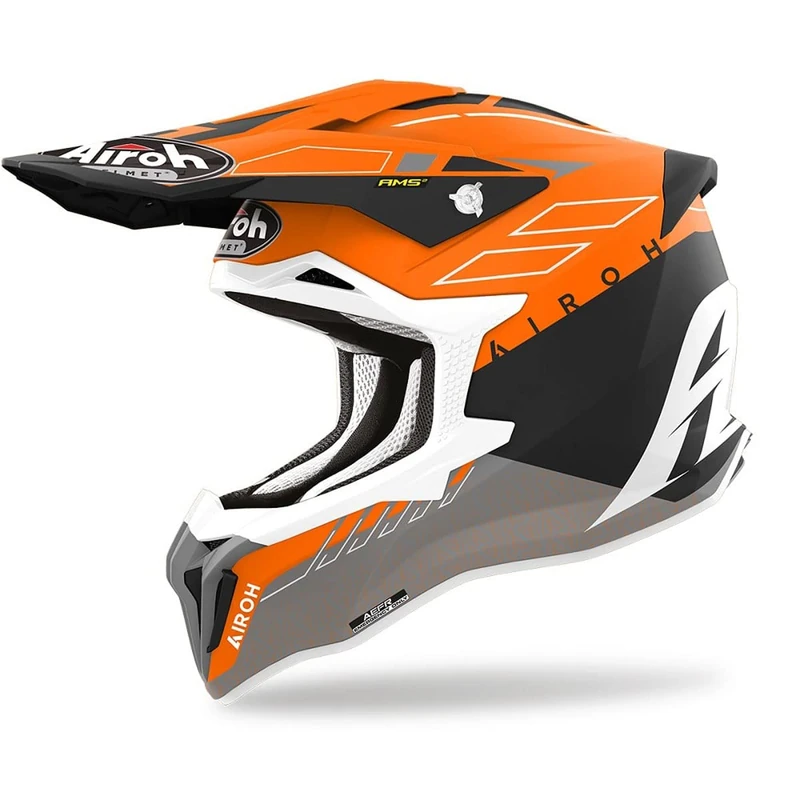 Airoh Motorcycle Helmet Strycker Skin Orange Matt Xl