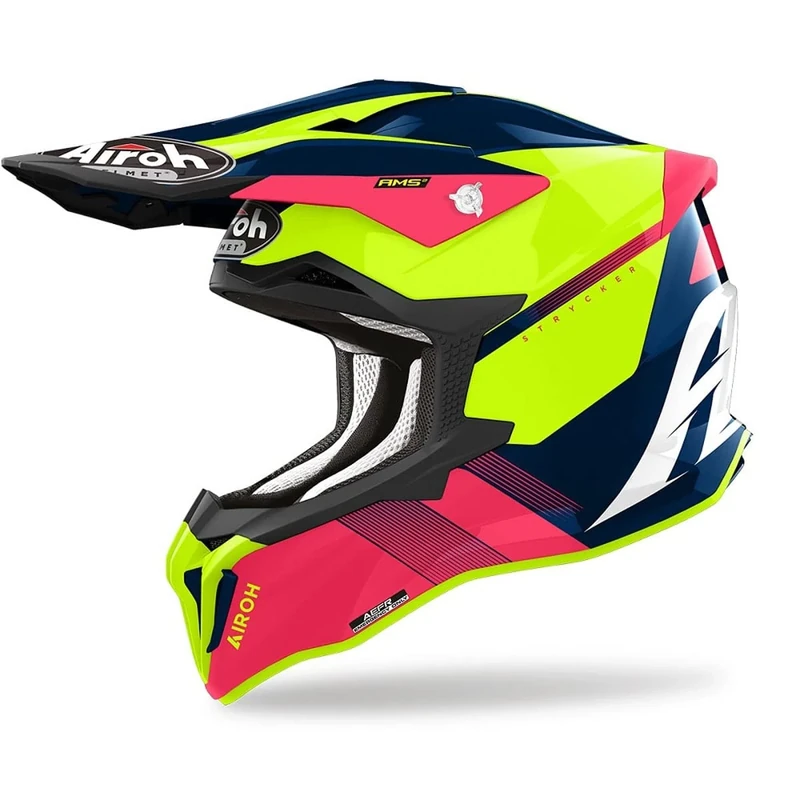 Airoh Motorcycle Helmet Strycker Blazer Blue/Pink Gloss S