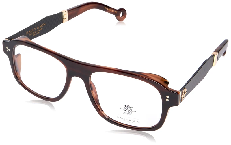 Hally & Son HS840V 54 17 150 Brown-Grey Glasses, Men's, Brown-Grey