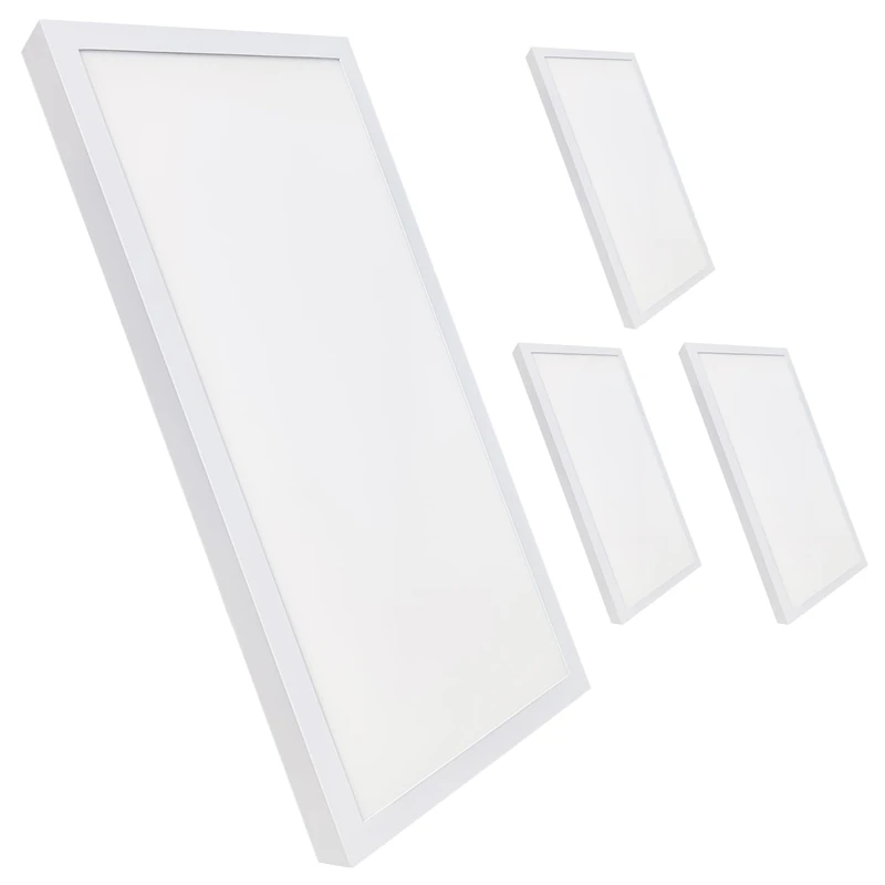LED ATOMANT Pack of 4 LED Surface Panel Ceiling Light 60 x 30 cm 36W, CCT (Warm White, Neutral and Cold Selector), 4000 Lumens, Driver Included