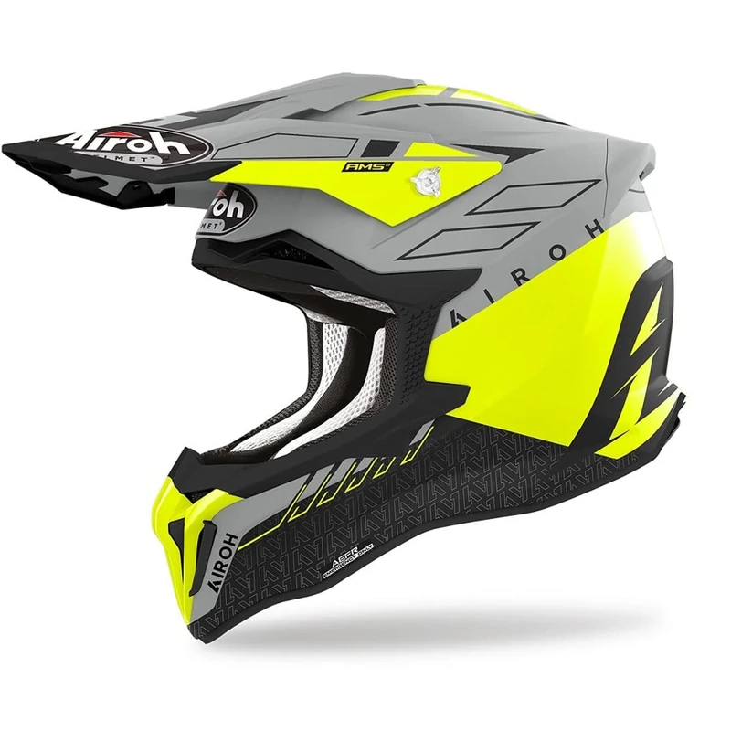 Airoh Motorcycle Helmet Strycker Skin Yellow Matt L