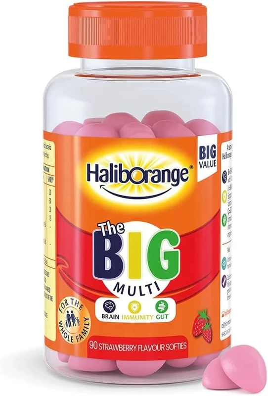 Haliborange Big Multivitamin | Vitamin A | Vitamin D | Calcium | Strawberry | 90
