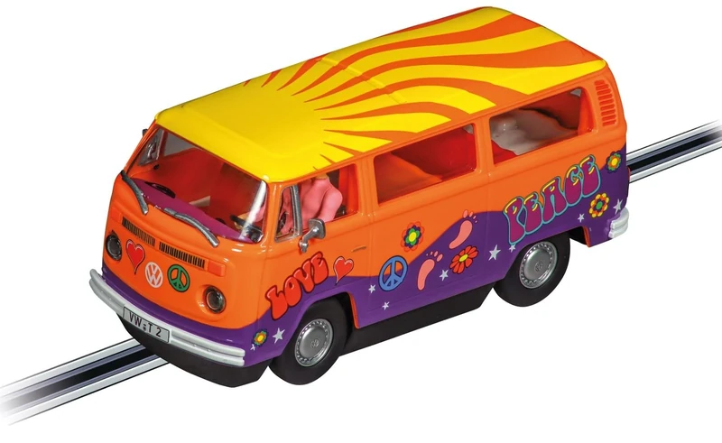 Carrera Evolution 20027759 VW Bus T2b Peace and Love Vehicle, multicoloured