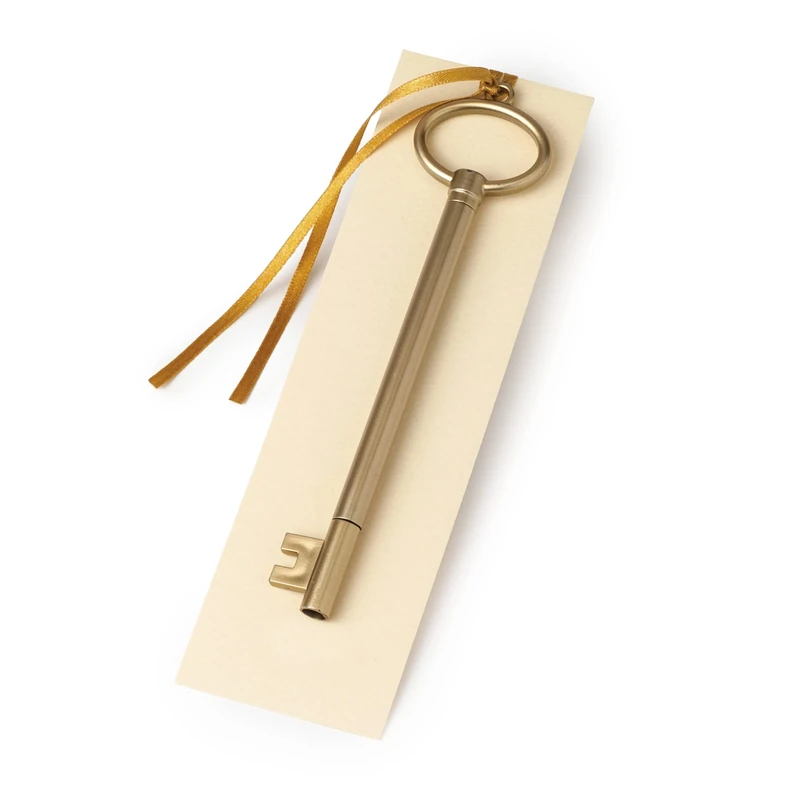 Mopec AA147 Pack of 50 Gold Key Markers with Book Point and Ribbon - Image 1