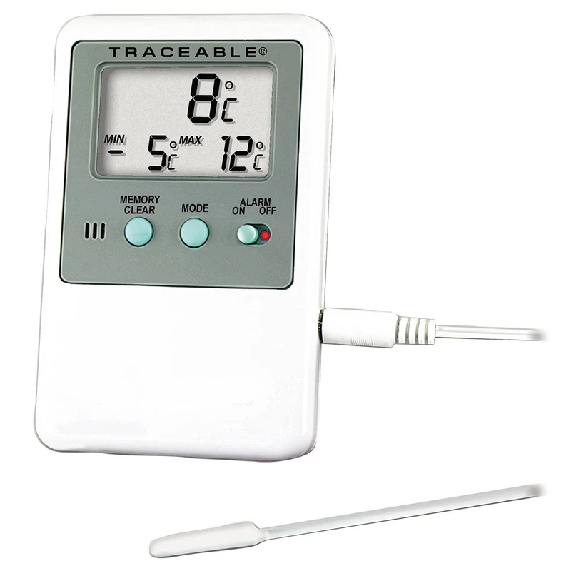 Cole-Parmer Traceable General-Purpose Digital Thermometer with Calibration; 1 Wire Probe