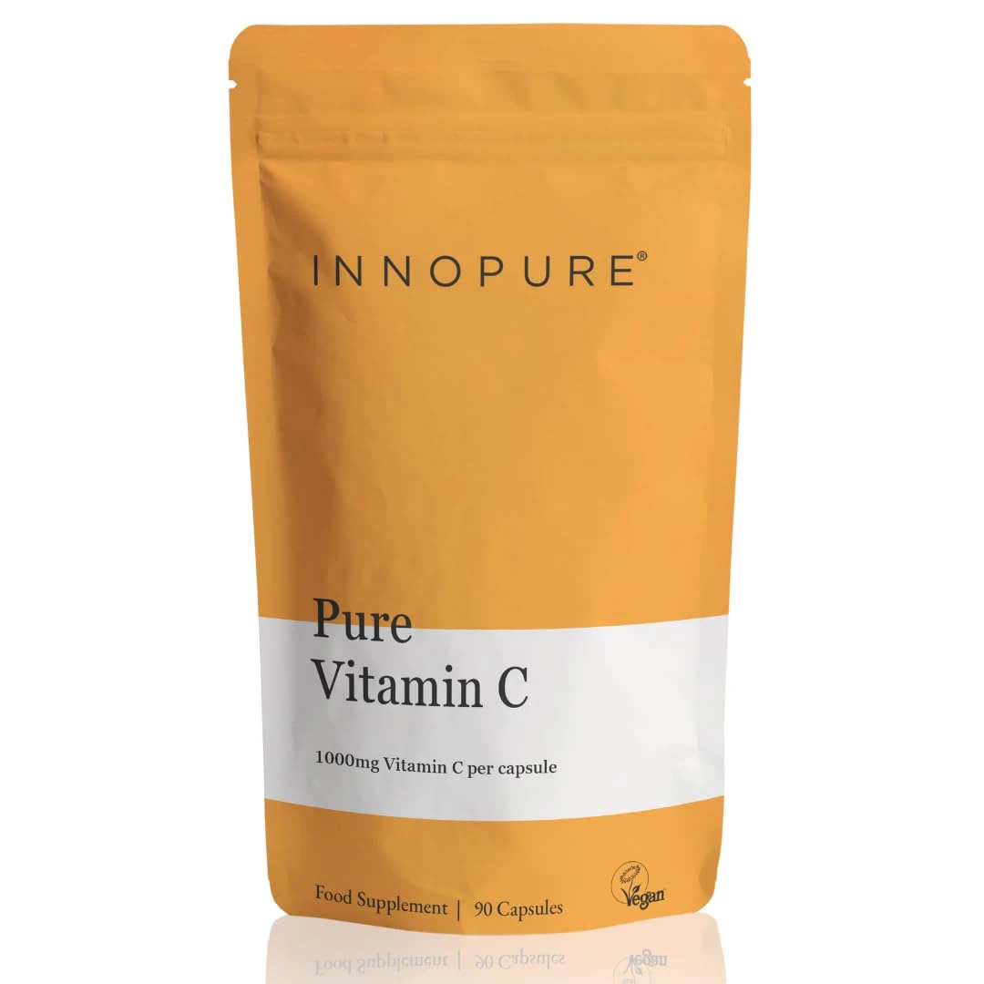 INNOPURE Pure Vitamin C Capsules 1000mg (No Fillers or Binders) Pure-Fill Supplement, Easy to Swallow 1 Daily Capsule (Not Tablets) 90 Capsules