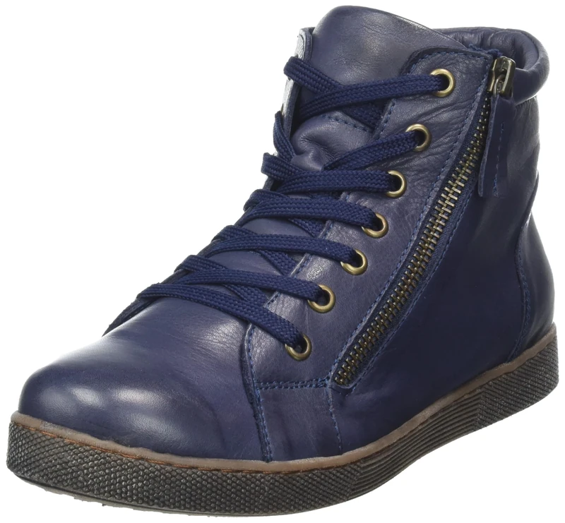 Andrea Conti Women's Damen High Top Sneaker, D Blue, 6 UK