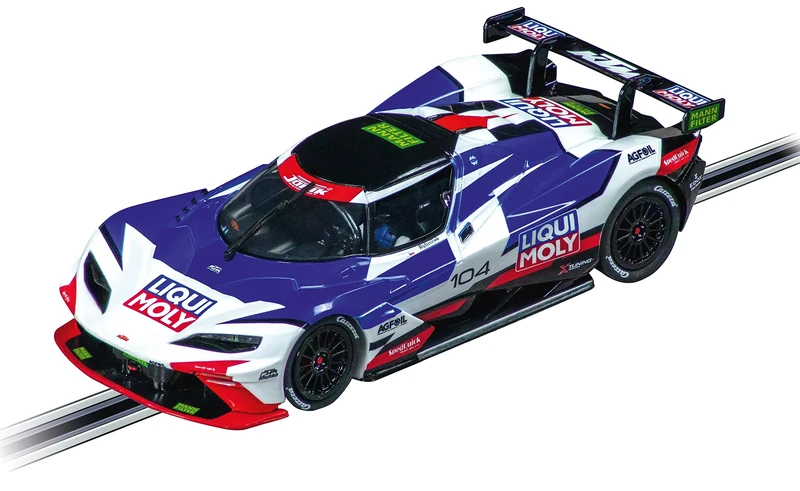 Carrera Evolution 20027745 KX-BOW GTX Liqui Moly, No. 104 Vehicle, multicoloured