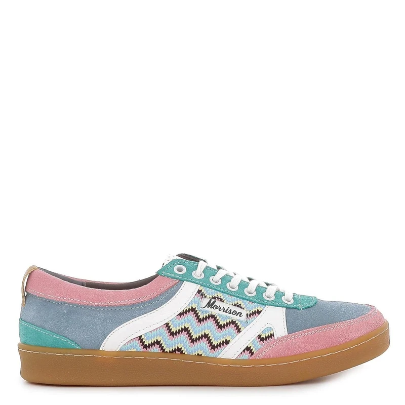 Morrison Bel-Air Split Leather Trainers, Pink, Multicoloured, Multicoloured, 9 UK