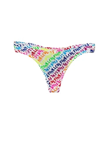 Victoria's Secret Pink Cotton Thong Panty/Underwear Multicolor New, Multicolor, XXL