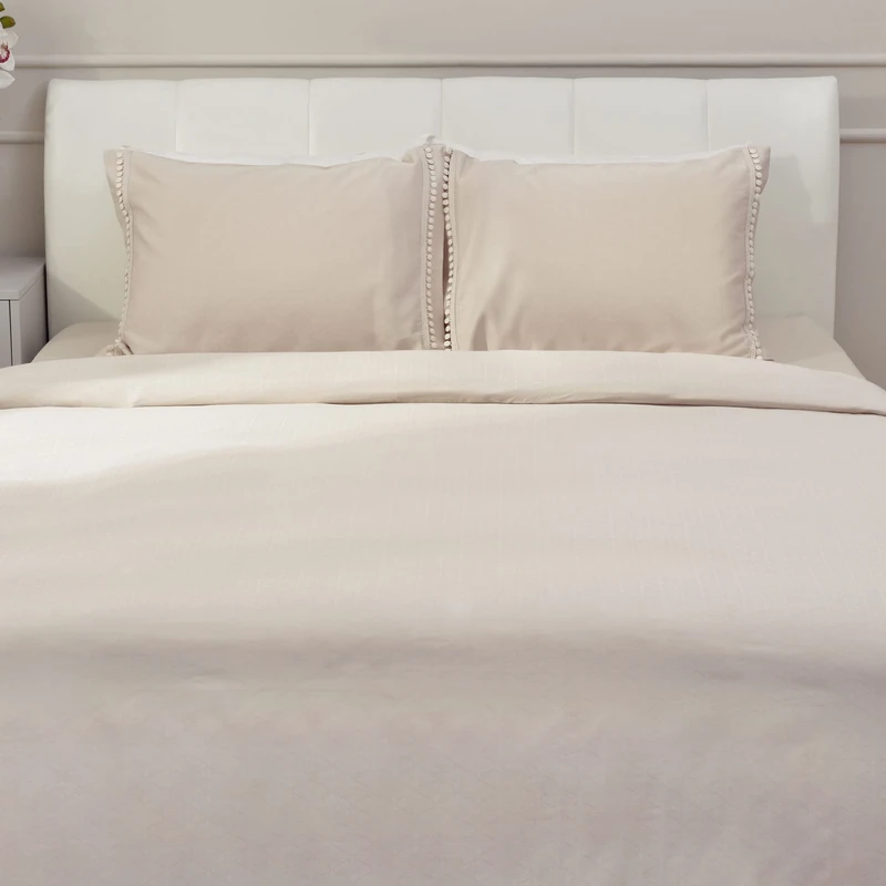Deco Mex Irati 4-Piece Bedding Set 200 x 220 cm Beige