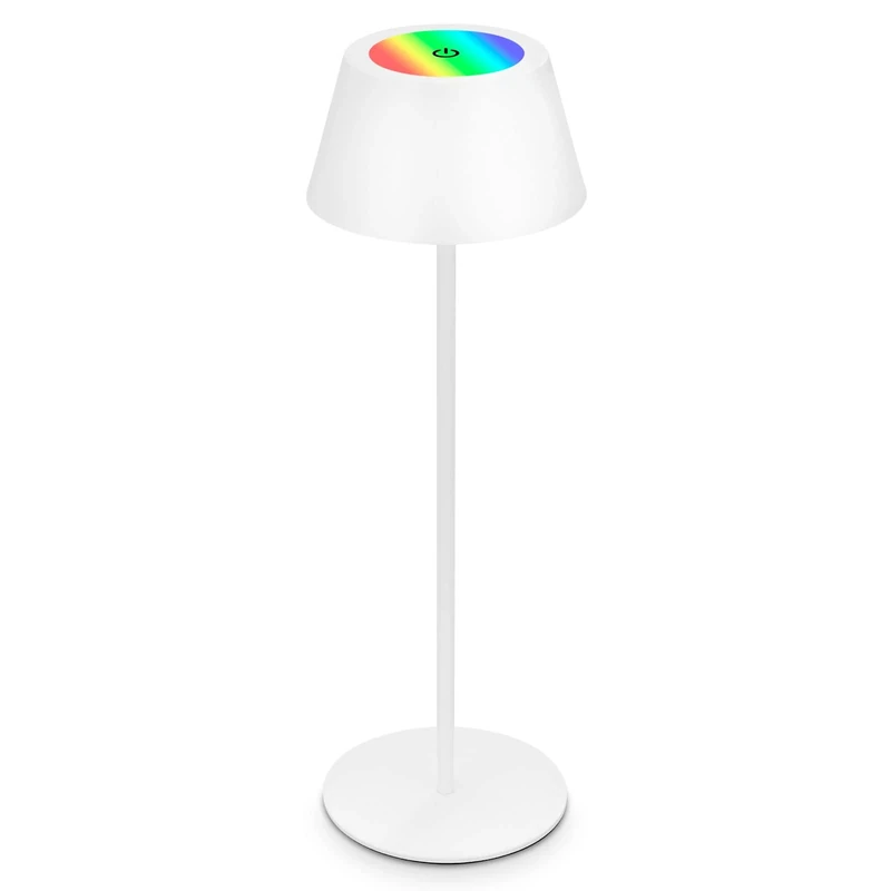 Briloner - RGB Rechargeable Battery Table Lamp 2 in 1, Touch, Mobile Light, LED, IP44, White