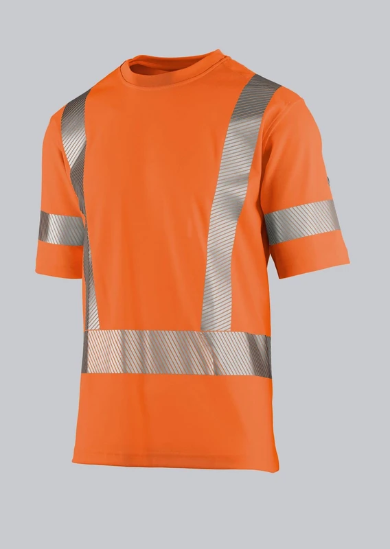 BP His & Hers T-Shirt, 50% Cotton/50% Polyester, Warning Orange, Regular Fit, Medium 2136-261-0065
