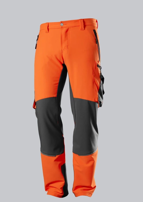 BP 1864-883-6556 Superstretch Trousers, 91% Polyester/9% Elastane, Warning Orange/Anthracite, Modern Fit, Size 44N