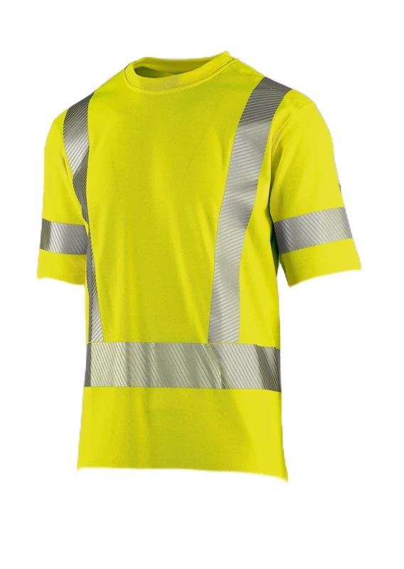 BP His & Hers T-Shirt, 50% Cotton/50% Polyester, Warning Yellow, Regular Fit, Size XS 2136-261-0066