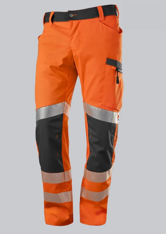 BP 2043-847-6556 Men's Work Trousers, 85.5% Polyester/12% Cotton/2.5% Elastolefin, Warning Orange/Anthracite, 3D Cut, Ergonomic Fit, Size 56L