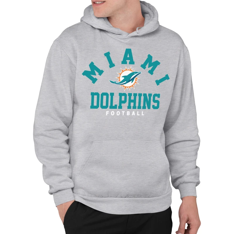 Junk Food Unisex's NFL Classic Team Logo Hoodie Hooded Sweatshirt, Grey, M