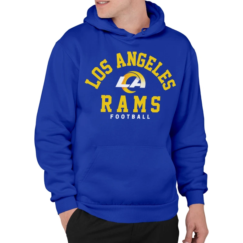 Junk Food Unisex's NFL Classic Team Logo Hoodie Hooded Sweatshirt, Blue, M - Image 1