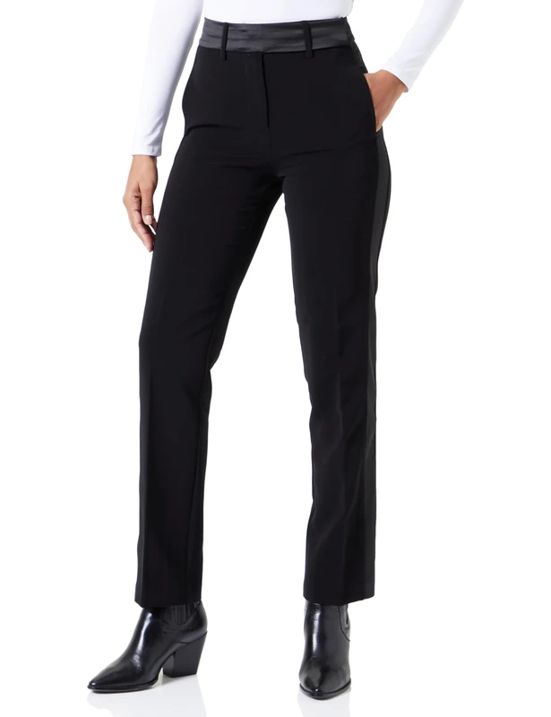 United Colors of Benetton Women's Trousers 4luvdf05a Pants, Black 100, 10