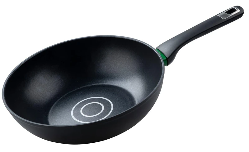 Chefkoch Hamburg Wok Pan Diameter 28 cm with Non-Stick Coating - Aluminium Wok: Extra Light - Suitable for All Hobs Including Induction