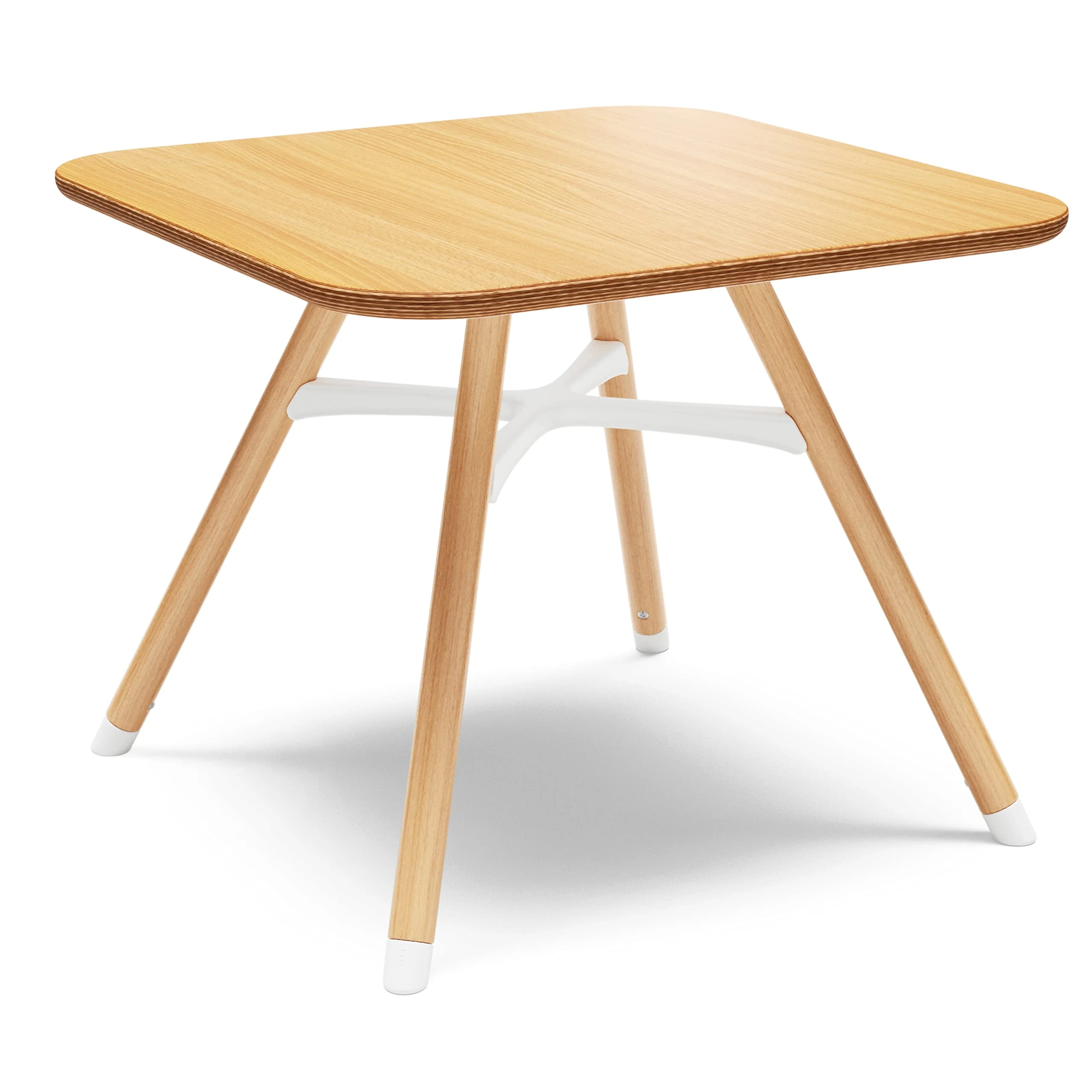 Lalo The Play Table, Wooden Preschool Table and Kids Activities with Easy to Clean Surface - Quick & Easy Set Up - Safe and Secure, 23 ⅝ x 23 ⅝ x 19 ⅛ in - Natural