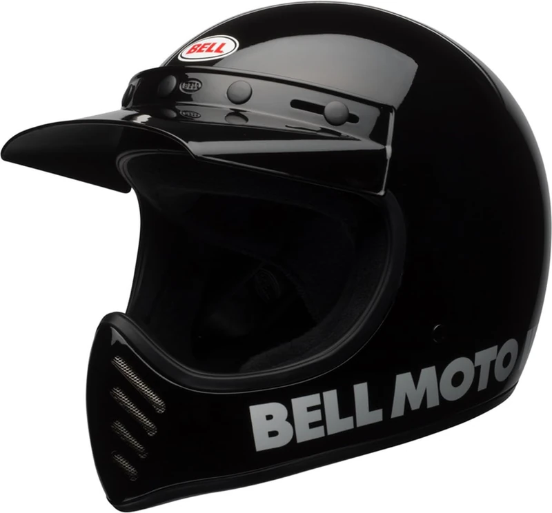 Bell Moto-3 Classic ECE Helmet, Sporty Retro Design, Trailblazer in Helmet World, Black, Size: XS