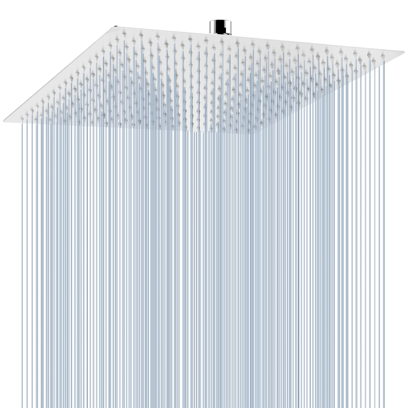 16'' Rain Shower Head, Voolan Extra Large High Pressure Rainfall Shower Head, 304 Stainless Steel Perfect Replacement for Your Bathroom Square Shower Heads (Chrome)