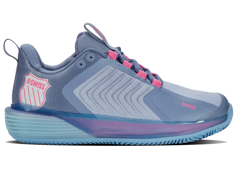 K-Swiss Women's Ultrashot 3 Hb Tennis Shoe, Infinity Blue Blizzard Heritage Blue, 8 UK