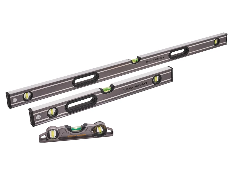 Stanley FatMax® Extreme Set, 3 Piece, Includes 1 x 60cm Beam, 1 x 120 cm Beam and 1 x 25cm Torpedo