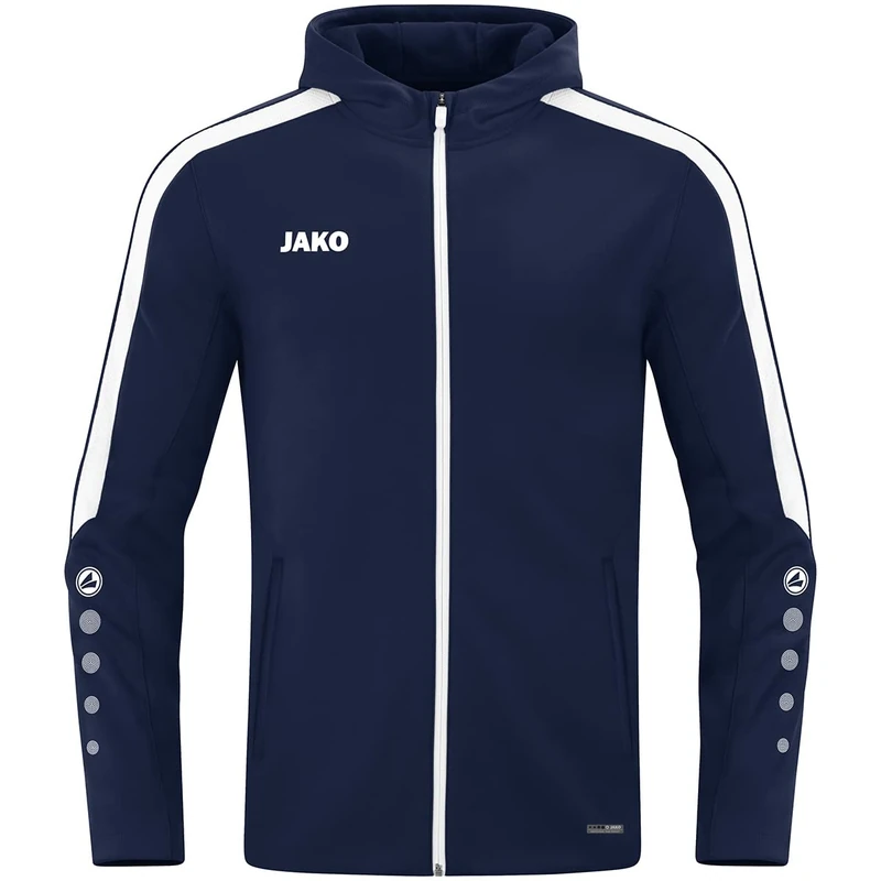 JAKO Men's Power Hooded Jacket, Navy, L