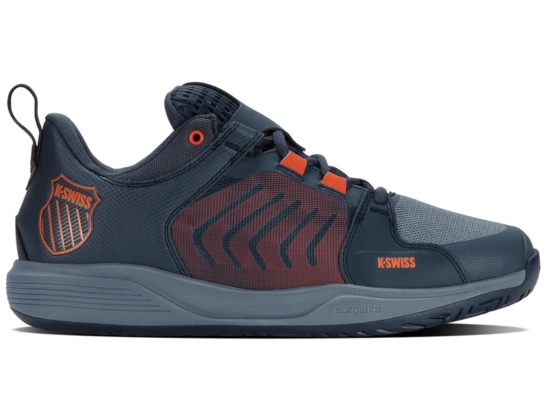 K-Swiss Men's Ultrashot Team Tennis Shoe, Windward Blue Orion Blue Scarlet Ibis, 10.5 UK