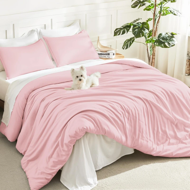 Litanika Pink Twin/Twin XL Comforter Set, 2 Pcs Lightweight Bed Set