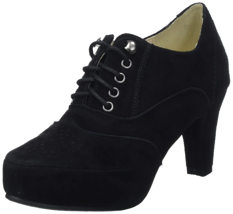 HIRSCHKOGEL Women's Court Shoes Pump, Black, 6.5 UK