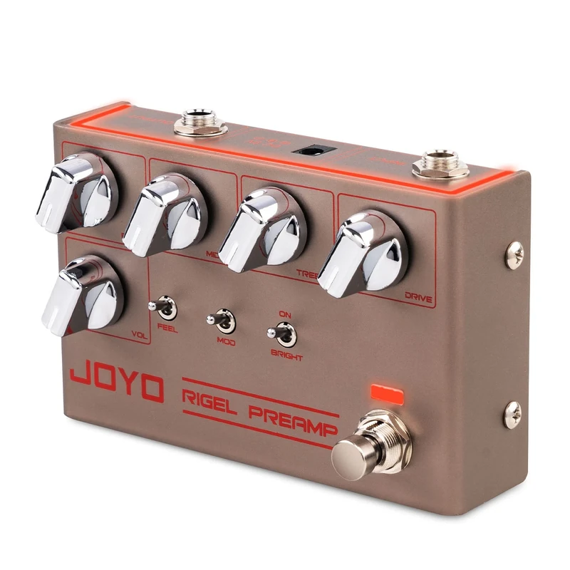 JOYO High Gain Overdrive Effect Pedal Amplifier Simulation Guitar Pedals with Real Amp Head Tone for Electric Guitar (RIGEL PREAMP R-24)