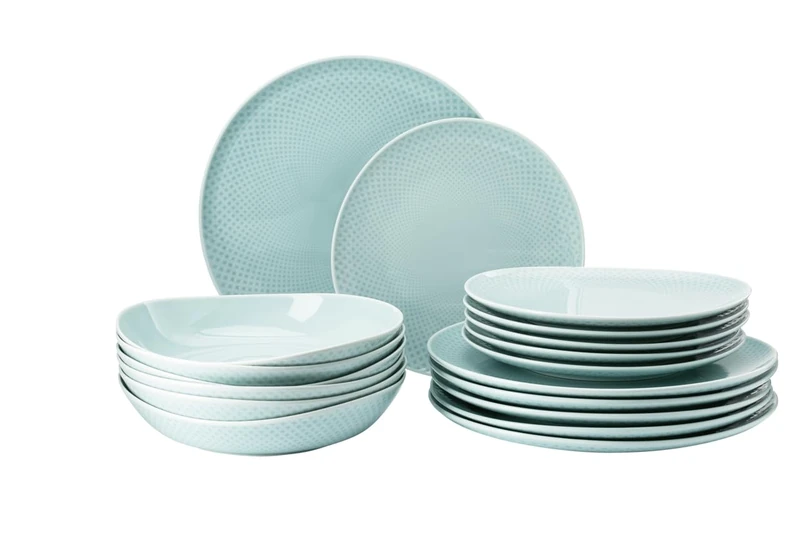 Rosenthal Junto Opal Green Dinnerware Crockery Plate Set 18 Pieces