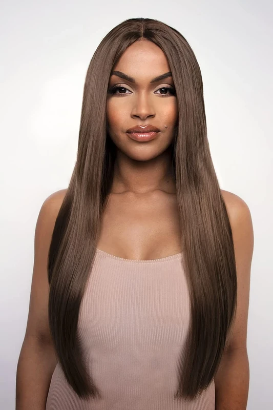 LullaBellz The Yasmine - Chestnut Sleek and Straight Lace Front Wig - Image 1