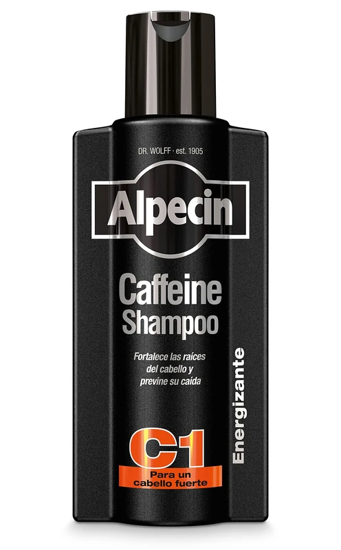 Alpecin Black Caffeine Shampoo C1 for Men with New Fragrance, 375 ml, for Hair Growth, Natural and Strong Hair, Hair Care
