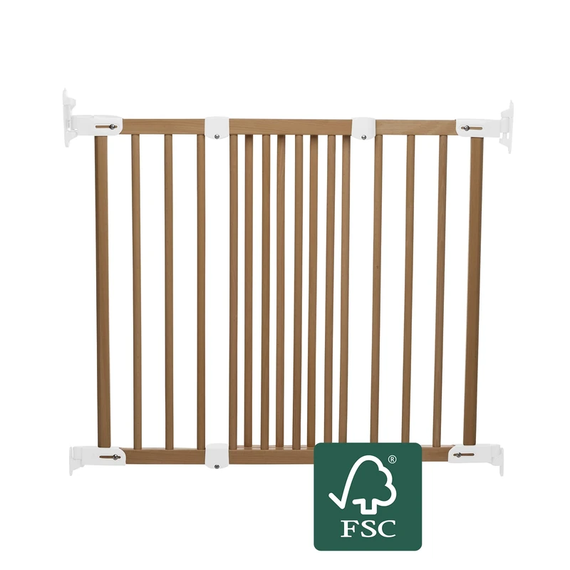 BabyDan Flexi Fit Wooden Stair Gate TÜV/GS Tested 69-106.5 cm Colour: Natural/White