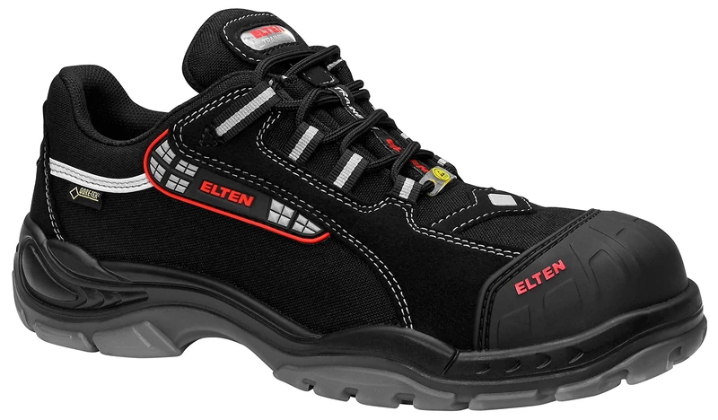 ELTEN Senex Pro GTX ESD S3S Safety Shoes for Men and Women, Textile, Plastic Cap (Lighter than Steel Toecap), Lightweight, Sporty, black, 5 UK
