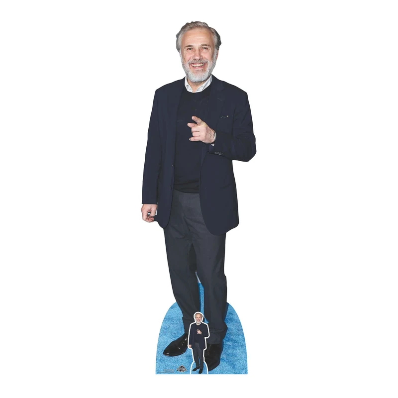 Star Cutouts CS1089 Christoph Waltz Lifesize Cardboard Cutout With Mini Star Cutout