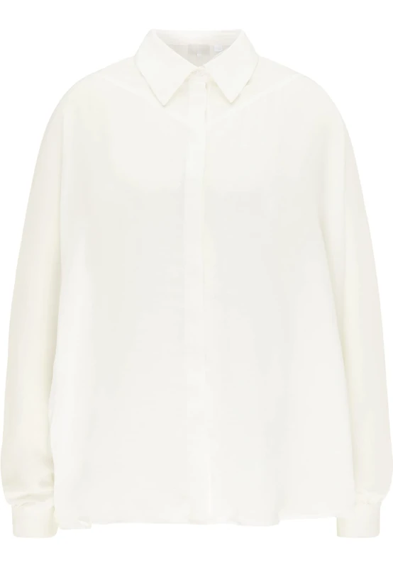RISA Women's Oversized Blouse, Wool White, Large - Image 1
