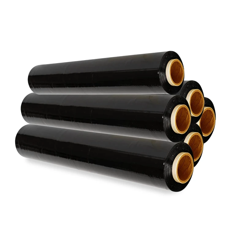 36 x Black Pallet/Stretch/Shrink Wrap Packaging Cling Film - 400mm x 150M