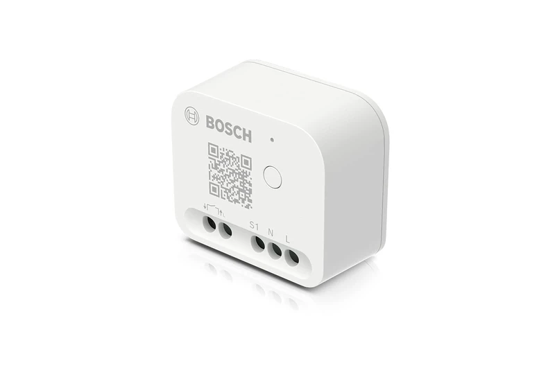 Bosch Smart Home relay switch, for digital control of electronic devices and lighting, compatible with Amazon Alexa, Google Assistant and Apple HomeKit