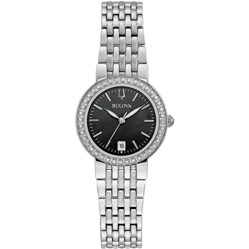 Bulova Women's Analogue Quarz Watch with Stainless Steel Strap 96R241