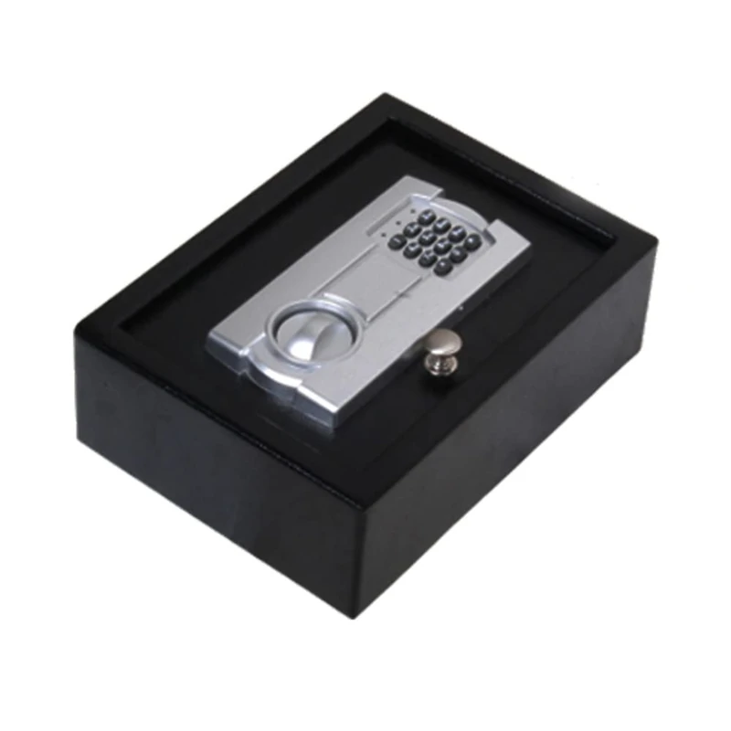 MICEL - 13384 – Safe with Electronic Lock, with 3 to 8 Digits Code and Security Key, Includes 4 AA Batteries and Two Keys, Black, 300 x 220 x 100 mm - Image 1