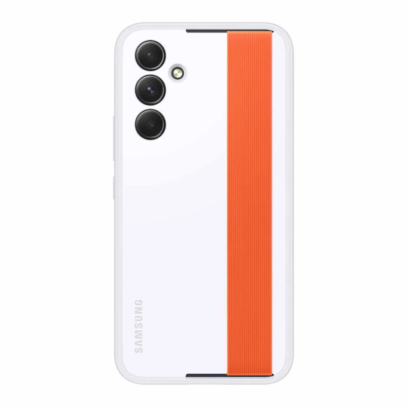 Samsung Galaxy A54 5G Haze Grip Phone Case, Protective Cover w/Detachable Straps, US Version, EF-XA546CWEGUS, White