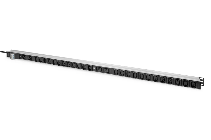 DIGITUS Basic IT PDU, Single Phase 32A, 24 x C13, 4 x C19, 3 m Power Cable, IEC 60309 32A Connector