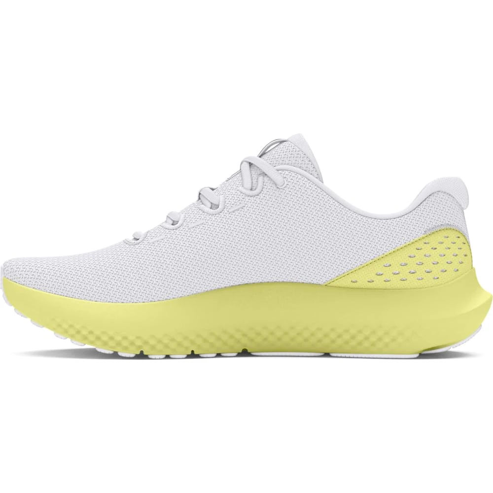 Under Armour Women's Charged Surge 4 Running Shoe, (102) White/Sonic Yellow/Black, 6.5 UK